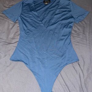 House of Harlow 1960 Blue Bodysuit